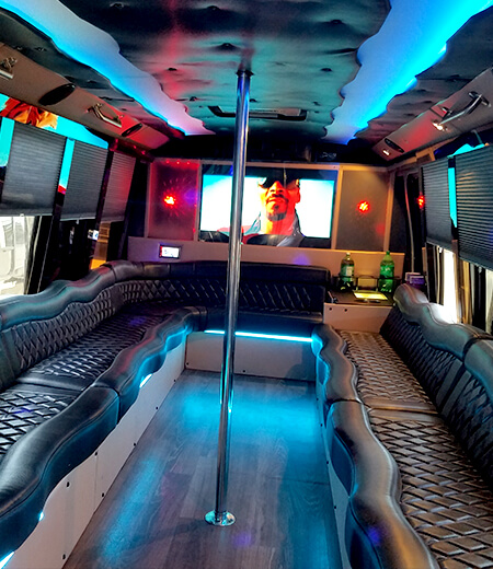 party bus neon lights