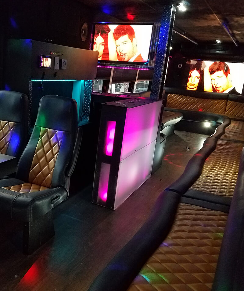 sarasota party bus interior