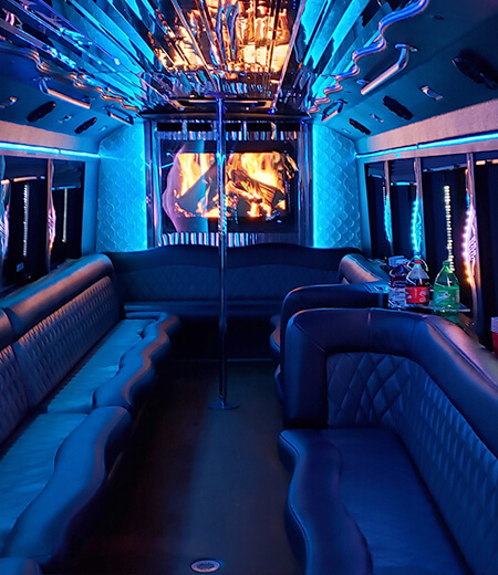 neon lights party bus