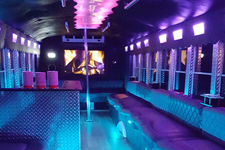 standing bar on bus