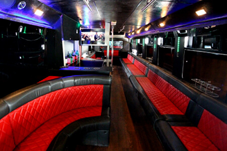black and red leather seats